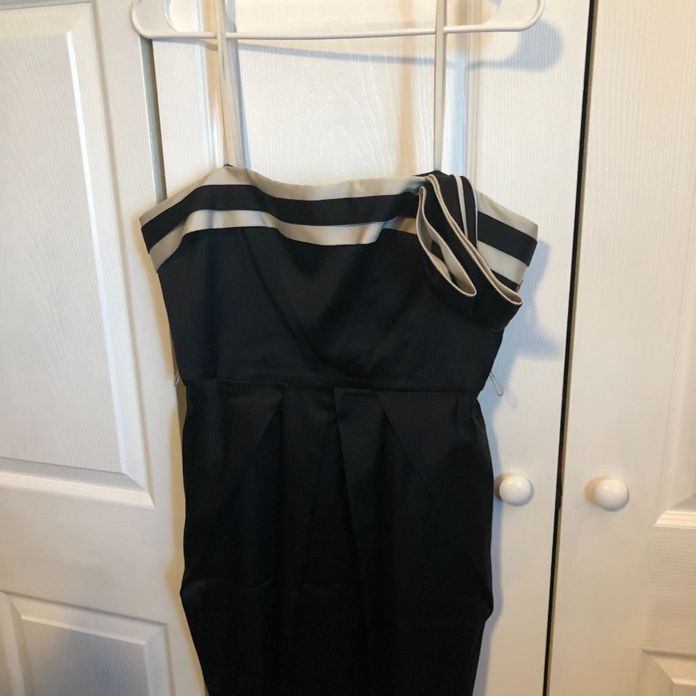 BCBG Maxazria Black & White Party Dress (D1) - Picture 4 of 6